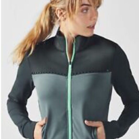 Fabletics Cleo Green Full Zip Front Perforated Jacket Women's Size XL - Picture 11 of 11